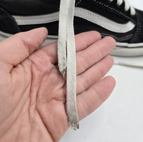 Vans | Old Skool black suede canvas sporty low-top sneakers | WMS 6 - Picture 6 of 13